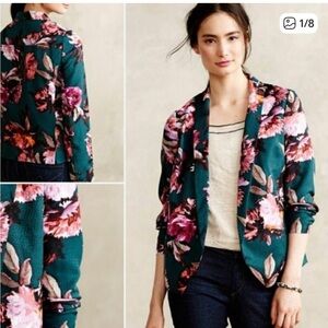 anthropologie Cartonnier Rihan green floral- size 4. Perfect condition